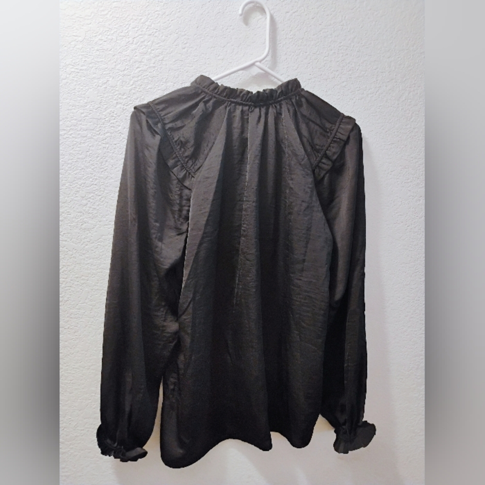 Black Ruffled Blouse - Picture 5 of 8